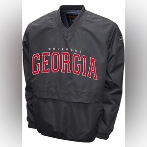 GEORGIA BULLDOGS MENS GREY FC MEMBERS WINDSHELL PULLOVER JACKETS